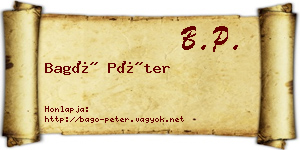 Bagó Péter névjegykártya